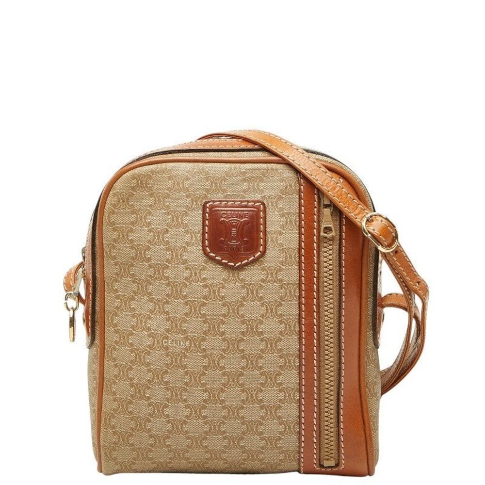 Celine Macadam Shoulder Bag Beige
